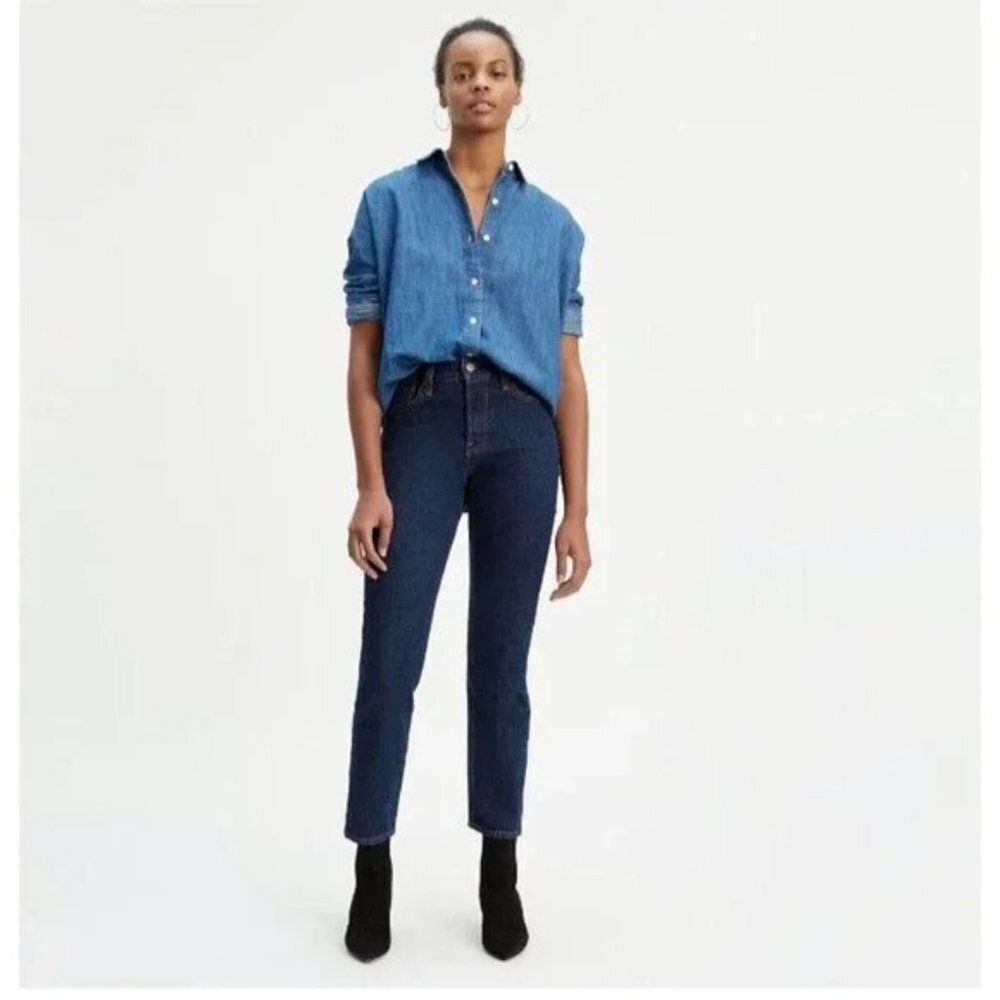 Levi's Dark Blue Ankle Jeans